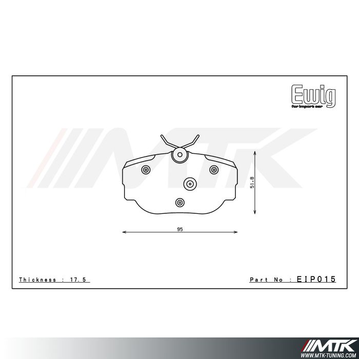 Plaquettes Endless ME20 EIP015 pour BMW E30